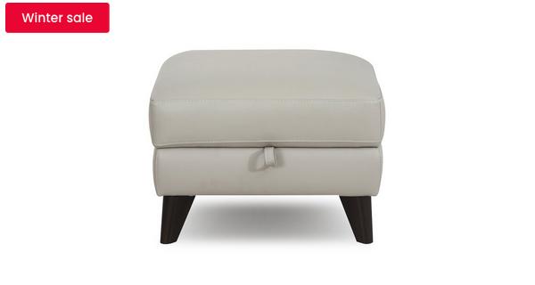 Leather Fabric Footstools In A Range, White Leather Footstool Uk